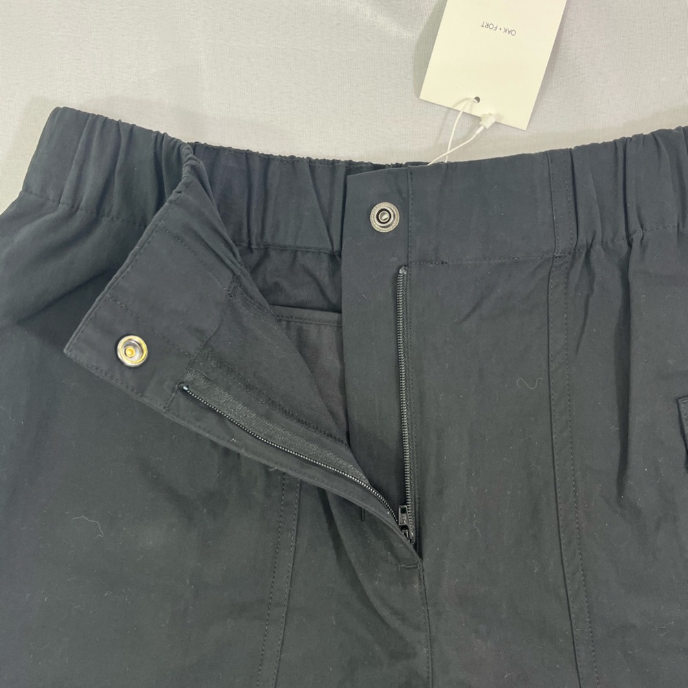 Oak+Fort Cotton Nylon Twill Cargo Shorts Black, Medium, 6-pockets 9” inseam - Picture 5 of 11
